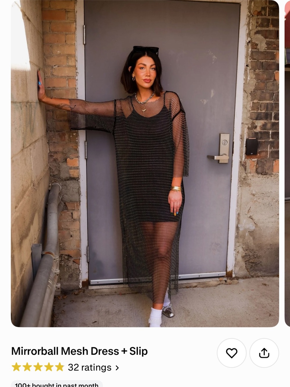 Dressed in LALA Black Mesh Maxi Dress with Slip